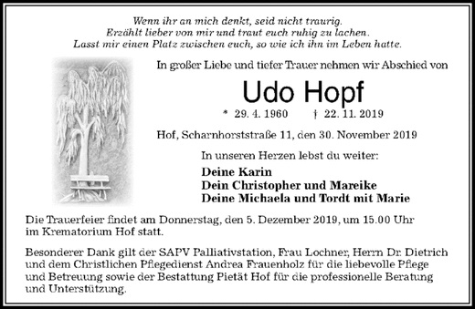 Udo Hopf, 22. November 2019