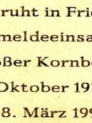 Schild am Birkenkreuz